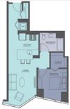 Floor Plan at Moment, Chicago, IL 60611